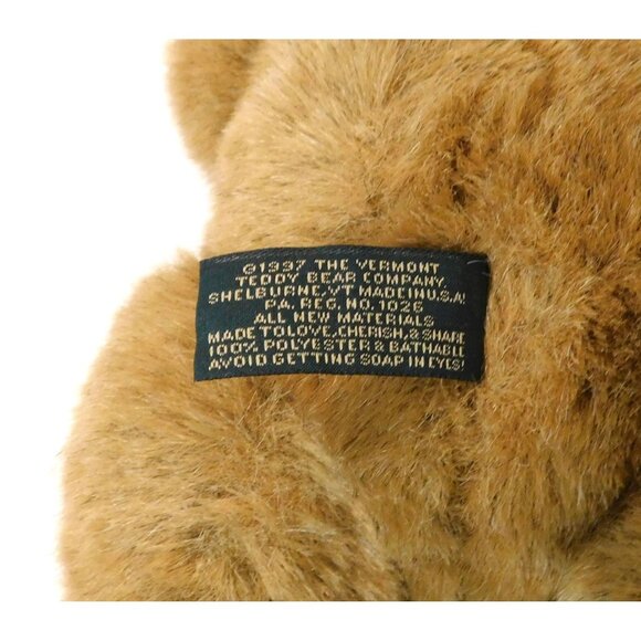 Vermont Teddy Bear 16" Fully Jointed Posable Brown 1997 Vintage Plush - Picture 10 of 10